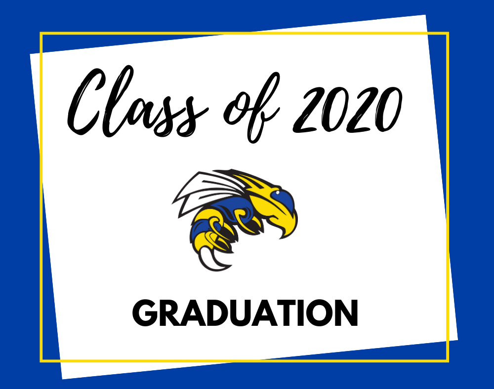 Image that says Class of 2020 Graduation