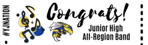 Congratulations to our students in grades 7-9 who earned their spots in Region 3 All-Region Band!