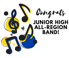 39 Students Win Chairs in Junior High All-Region Bands!
