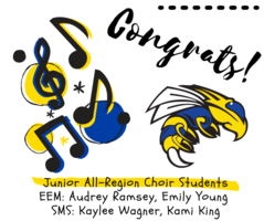 Congratulations to our Junior All-Region Choir students!