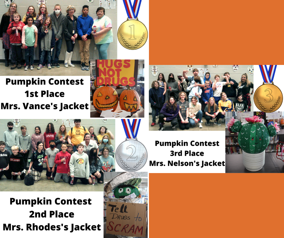 Image that shows the pumpkin contest winners.
