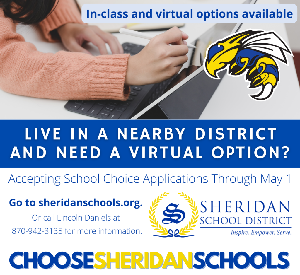 The Sheridan School District is accepting school choice applications through May 1. 