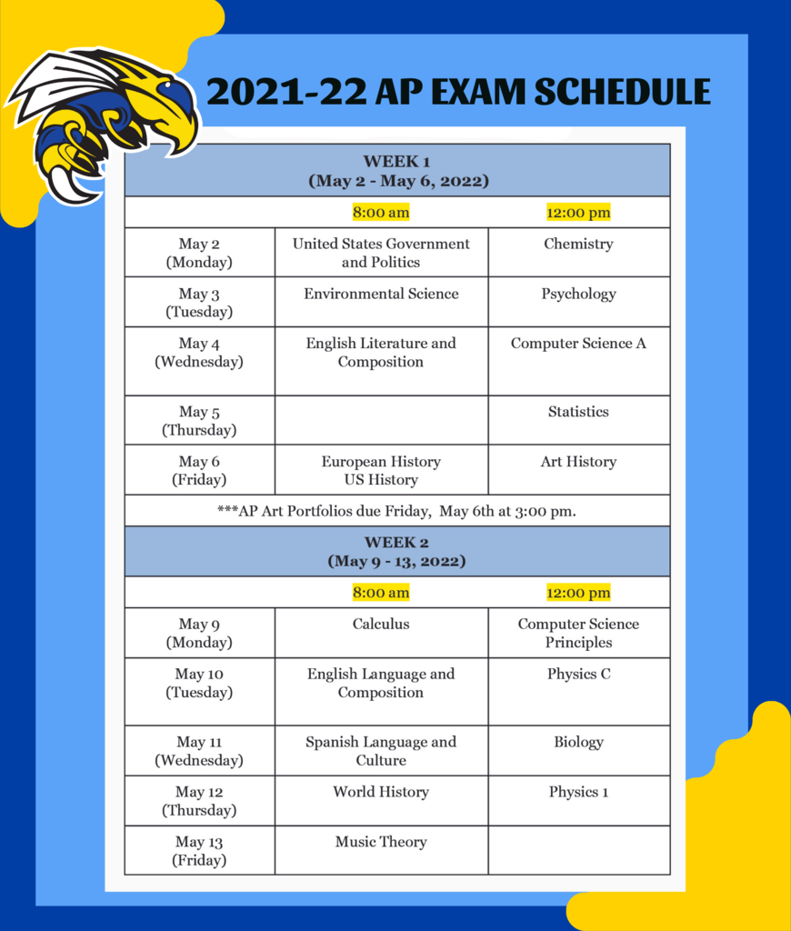 AP Exam Schedule