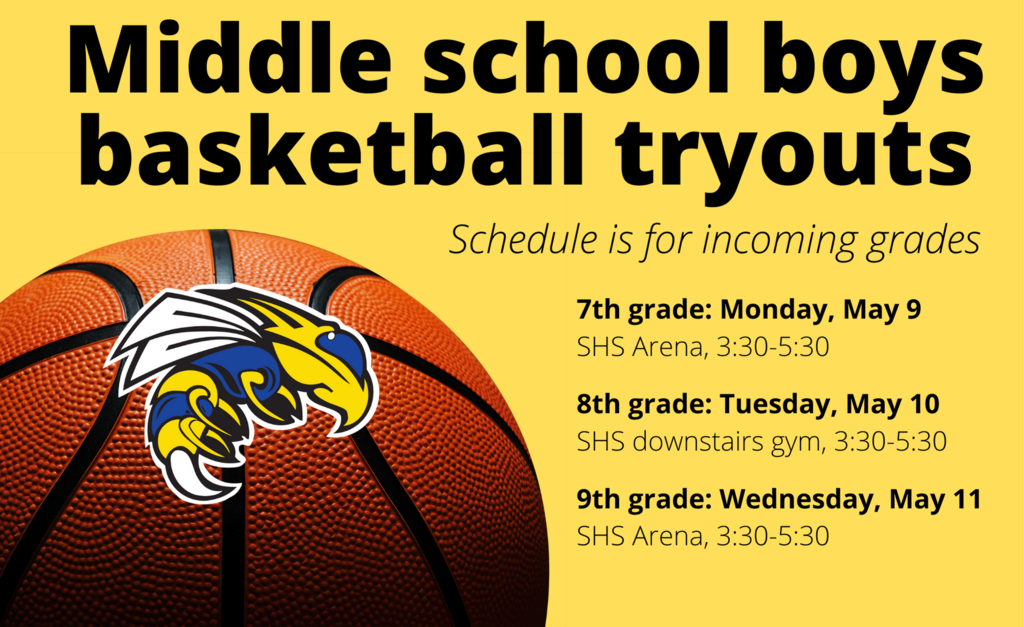 middle school boys basketball tryout schedule